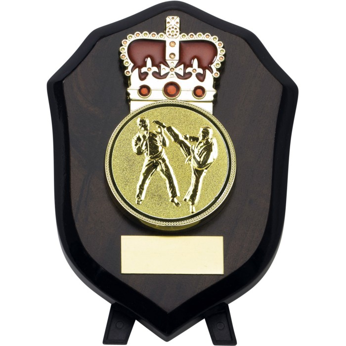 6'' Wooden Martial Arts Presentation Plaque with engraving centre